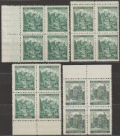 011/ Pof. 41,44; Border 4-blocks - Unused Stamps