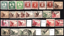 SPAIN 1936-50 Definitive: Numerals And Cid. Dupes, 28v With Varieties. Used / Mint - Oblitérés