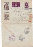 TOGO Lettre Recommandée Par Avion LOME 1945 Timbres , Affranchissement  P / USA - Briefe U. Dokumente