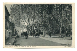 MAS D' AZIL (09) - Place Du Bout De La Ville, L' Eglise Et L' Hôtel De Ville Et La Grotte, Côté St. Girons. - Autres & Non Classés