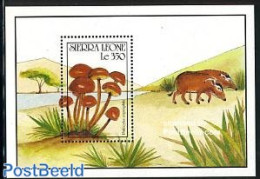 Sierra Leone 1990 Psilocybe Coprophila S/s, Mint NH, Nature - Mushrooms - Champignons