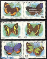 Vanuatu 1983 Butterflies 3x2v [:], Mint NH, Nature - Butterflies - Vanuatu (1980-...)