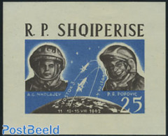 Albania 1963 Vostok 3 & 4 Imperforated S/s, Mint NH, Transport - Space Exploration - Albanien