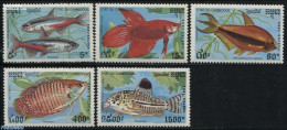 Cambodia 1992 Fish 5v, Mint NH, Nature - Fish - Fishes