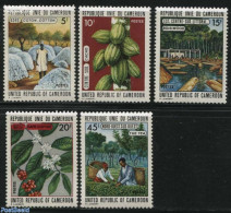 Cameroon 1973 Five Years Plan 5v, Mint NH, Nature - Various - Fruit - Agriculture - Textiles - Obst & Früchte