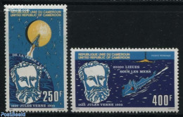 Cameroon 1978 Jules Verne 2v, Mint NH, Art - Authors - Jules Verne - Science Fiction - Schriftsteller