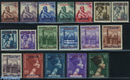 Egypt (Kingdom) 1955 Palestina Definitives 18v, Mint NH - Unused Stamps