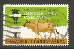 KENYA / KUT. 30c COW USED KISUMU POSTMARK - Kenia (1963-...)