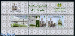 Saudi Arabia 2010 Pilgrims 3v M/s, Mint NH, Religion - Transport - Religion - Railways - Treinen