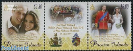 Pitcairn Islands 2011 Royal Wedding William & Kate 2v+tab [:T:], Mint NH, History - Kings & Queens (Royalty) - Königshäuser, Adel