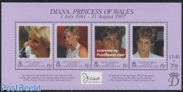 South Georgia / Falklands Dep. 1998 Death Of Diana S/s, Mint NH, History - Charles & Diana - Kings & Queens (Royalty) - Königshäuser, Adel