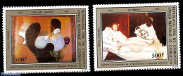 Cameroon 1982 Manet Paintings 2v, Mint NH, Nature - Cats - Art - Modern Art (1850-present) - Paintings - Cameroun (1960-...)