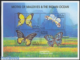 Maldives 2001 Moth 4v M/s, Mint NH, Nature - Butterflies - Malediven (1965-...)