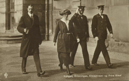 Denmark, King, Queen, Crown Prince & Prince Knud (1920s) Royalty RPPC Postcard - Danimarca