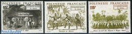 French Polynesia 1992 Folklore 3v, Mint NH, Performance Art - Various - Dance & Ballet - Folklore - Nuevos