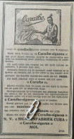 MOL 1932 / N.V. " SIGARENFABRIEK CUBA " CARAÏBE-SIGAREN MOL - Advertising