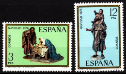 SPAIN 1976 RELIGION, ART: Neapolitan Nativity Figurines: Merry Christmas! Complete, MNH - Kerstmis