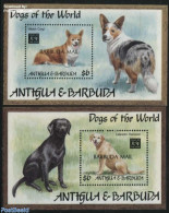 Barbuda 1995 Dogs 2 S/s, Mint NH, Nature - Dogs - Barbuda (...-1981)