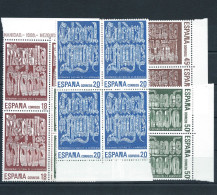 ESPAÑA 1988—PATRIMONIO MUNDIAL UNESCO YT 2592/2595 ** 2978/2981. Mi 2859/2862. Serie Completa, Bloques - Nuovi