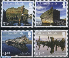 Falkland Islands 2017 Shipwrecks 4v, Mint NH, Transport - Ships And Boats - Boten