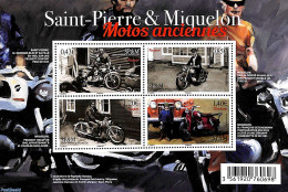 Saint Pierre And Miquelon 2017 Motor Cycles 4v M/s, Mint NH, Nature - Transport - Dogs - Automobiles - Motorcycles - Automobili