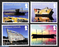 Falkland Islands 2018 Shipwrecks 4v, Mint NH, Transport - Ships And Boats - Schiffe