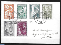 Greece 1951 Marshall Plan, First Day Cover, History - Europa Hang-on Issues - Cartas & Documentos