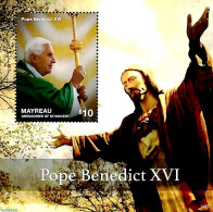 Saint Vincent & The Grenadines 2014 Mayreau, Pope Benedict XVI S/s, Mint NH, Religion - Pope - Religion - Päpste