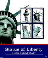 Saint Vincent 2016 Statue Of Liberty 4v M/s, Mint NH, Art - Sculpture - Escultura