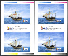 Indonesia 2019 Pameran Makassar, Ships 2 S/s (perforated & Imperforated), Mint NH, Transport - Ships And Boats - Bateaux