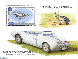 Antigua & Barbuda 1993 Automobiles, Ford Mustang Prototype S/s, Mint NH, Nature - Sport - Transport - Horses - Basebal.. - Baseball