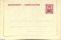 Belgium 1948 Card Letter 1Fr -10%, Greenish Cardboard, Unused Postal Stationary - Covers & Documents
