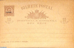 Azores 1884 Postcard 10R, Unused Postal Stationary - Açores