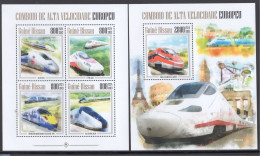 Guinea Bissau 2013 Railways 2 S/s, Mint NH, Transport - Railways - Trenes