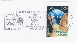 FRANCE. POSTMARK. WINE ROUTE. KAYSERSBERG. 2001 - 1961-....