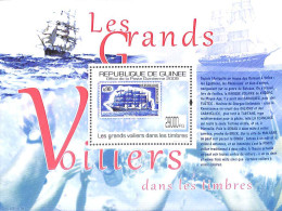 Guinea, Republic 2009 Sailing Ships On Stamps S/s, Mint NH, Transport - Stamps On Stamps - Ships And Boats - Postzegels Op Postzegels