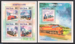 Guinea Bissau 2013 Railways 2 S/s, Mint NH, Transport - Railways - Treni