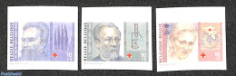 Belgium 1995 Red Cross 3v, Imperforated, Mint NH, Health - History - Science - Various - Red Cross - Nobel Prize Winne.. - Nuevos