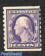 United States Of America 1910 3c Coil, Perf. 8.5, Stamp Out Of Set, Unused (hinged) - Ungebraucht
