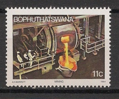 BOPHUTHATSWANA - 1984 - N°YT. 120 - Platinium Mining / Platine / Mines - Neuf Luxe ** / MNH / Postfrisch - Bophuthatswana