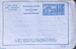 Belgium 1952 Aerogramme 4F (French-Dutch-German), Unused Postal Stationary, Various - Industry - Lettres & Documents