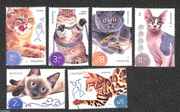 Romania 2020 Cats 6v, Mint NH, Nature - Cats - Nuevos