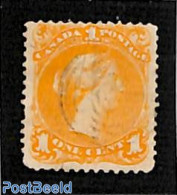 Canada 1868 1c, Yelloworange, Used, Used Stamps - Gebraucht