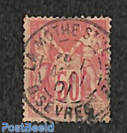 France 1899 50c Carmine, Type I, Used, Used Stamps - Gebraucht