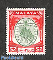 Malaysia 1949 Negri Sembilan, $2, Stamp Out Of Set, Mint NH, History - Coat Of Arms - Andere & Zonder Classificatie