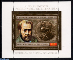 Equatorial Guinea 1974 Nobel Prize Winner S/s, Gold, Mint NH, History - Nobel Prize Winners - Art - Authors - Nobelprijs