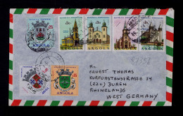 87356 ANGOLA Churches èglises (vignette PORT WINE Bridges) Brasons Coat Of Arms Mailed 1964 Rhinelands -BRD Portugal - Eglises Et Cathédrales