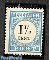 Netherlands 1888 1.5c, Perf. 12.5, Type I, Stamp Out Of Set, Mint NH - Strafportzegels