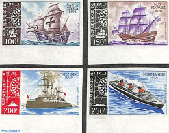 Mali 1971 Historical Ships 4v, Imperforated, Mint NH, Transport - Ships And Boats - Ships