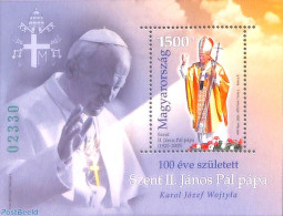 Hungary 2020 Pope John Paul II, Green Number, Mint NH, Religion - Pope - Unused Stamps